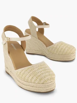 Graceland Pumps-Beige Sandaal Sleehak