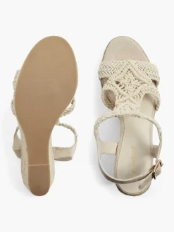 Graceland Sandalen-Beige Sandalette Sleehak