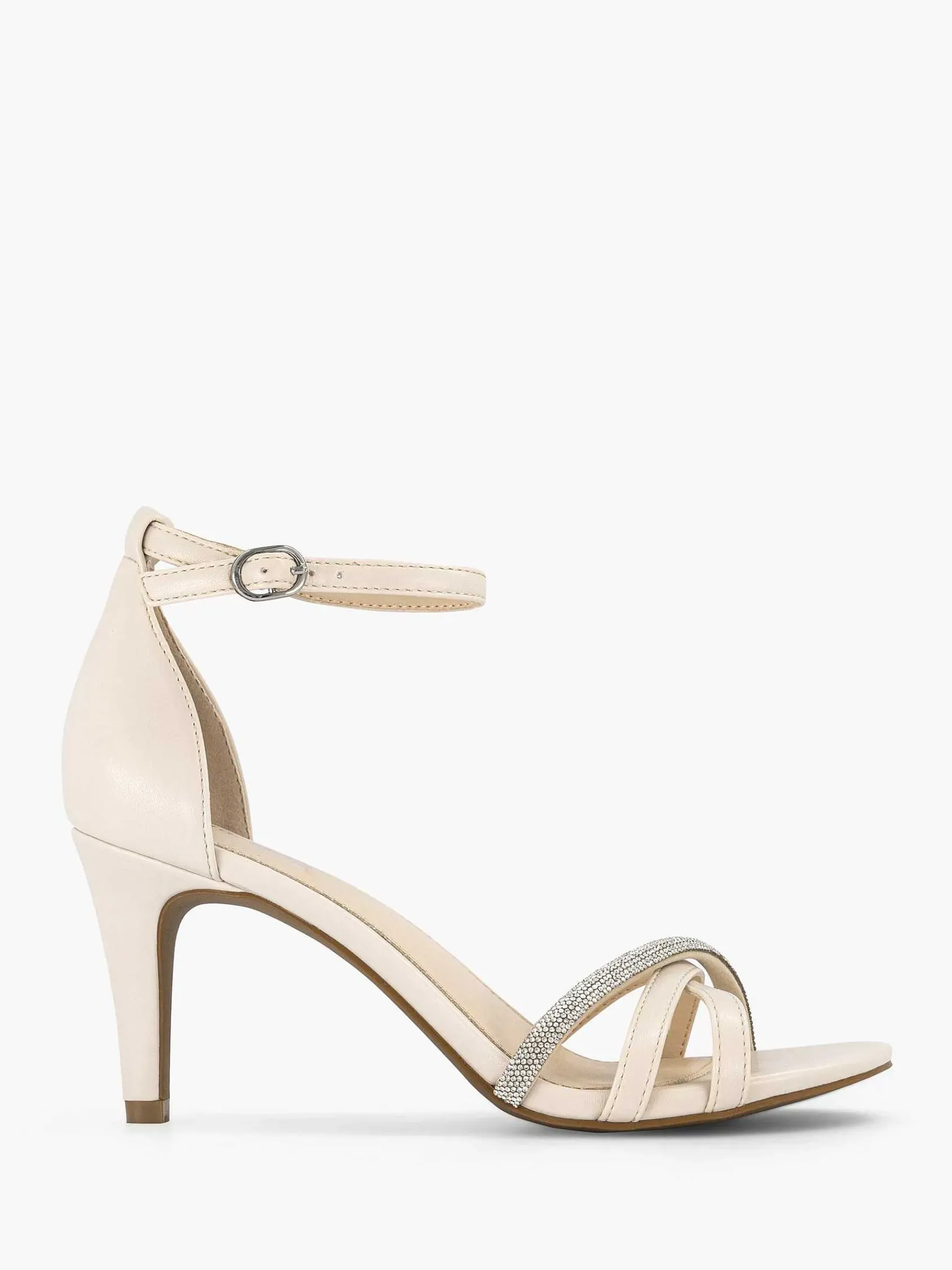 Graceland Hoge Hakken-Beige Sandalette Steentjes