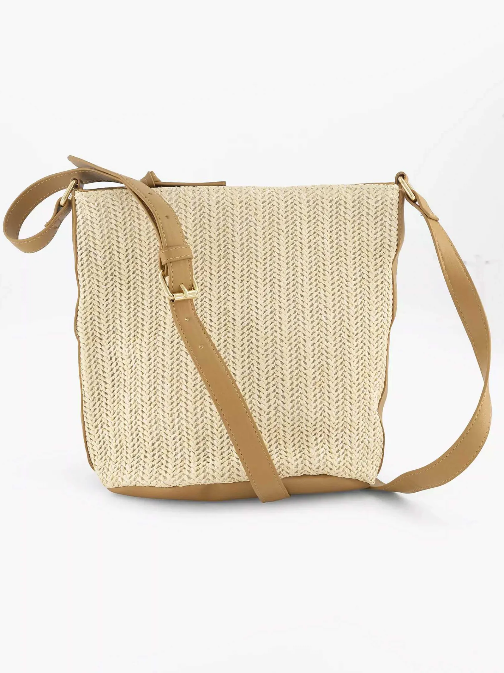 Graceland Online Exclusive Accessoires-Beige Schoudertas Gevlochten