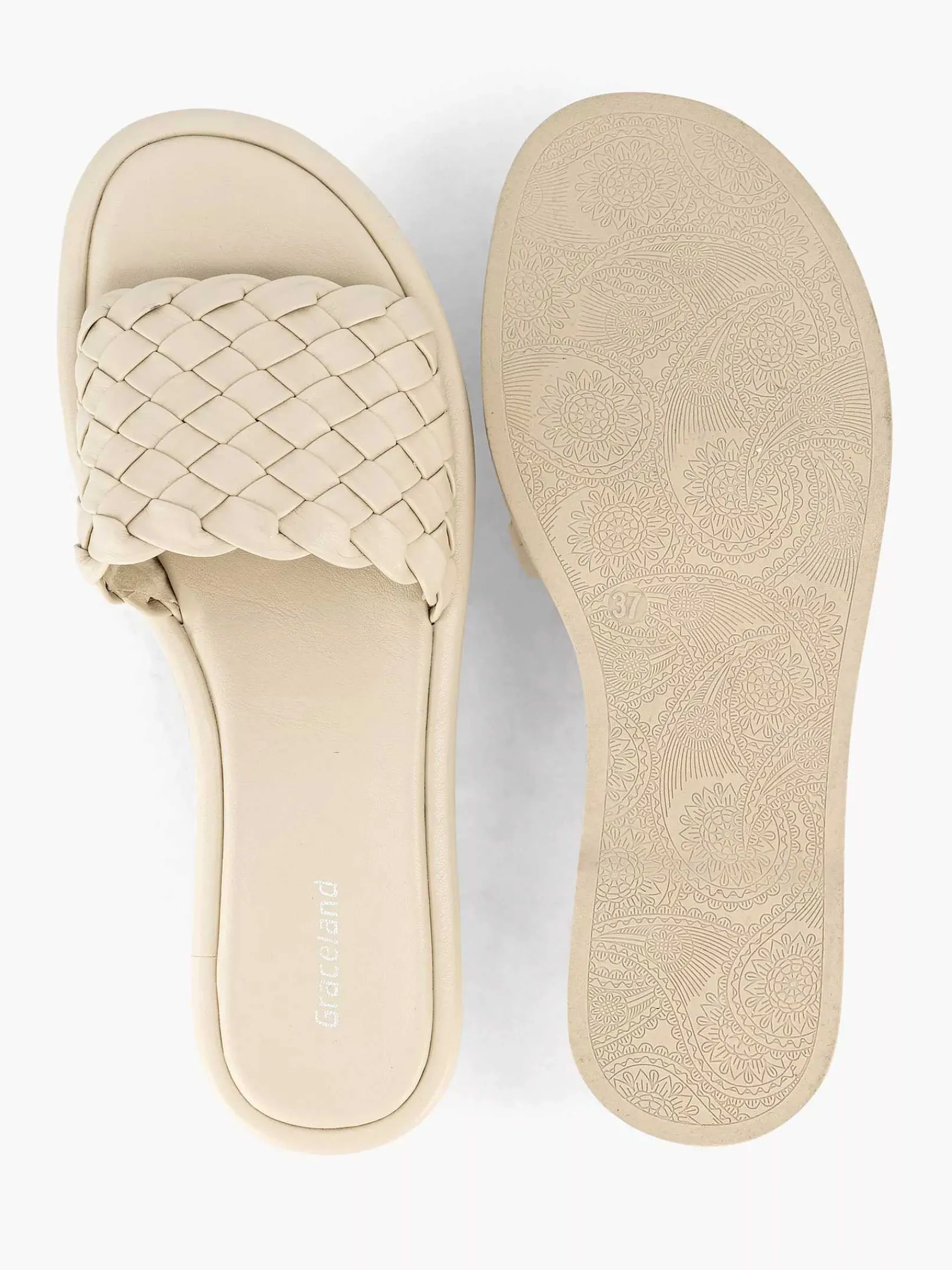 Graceland Slippers-Beige Slipper Gevlochten