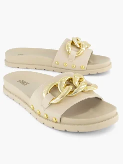 Oxmox Slippers-Beige Slipper Sierketting