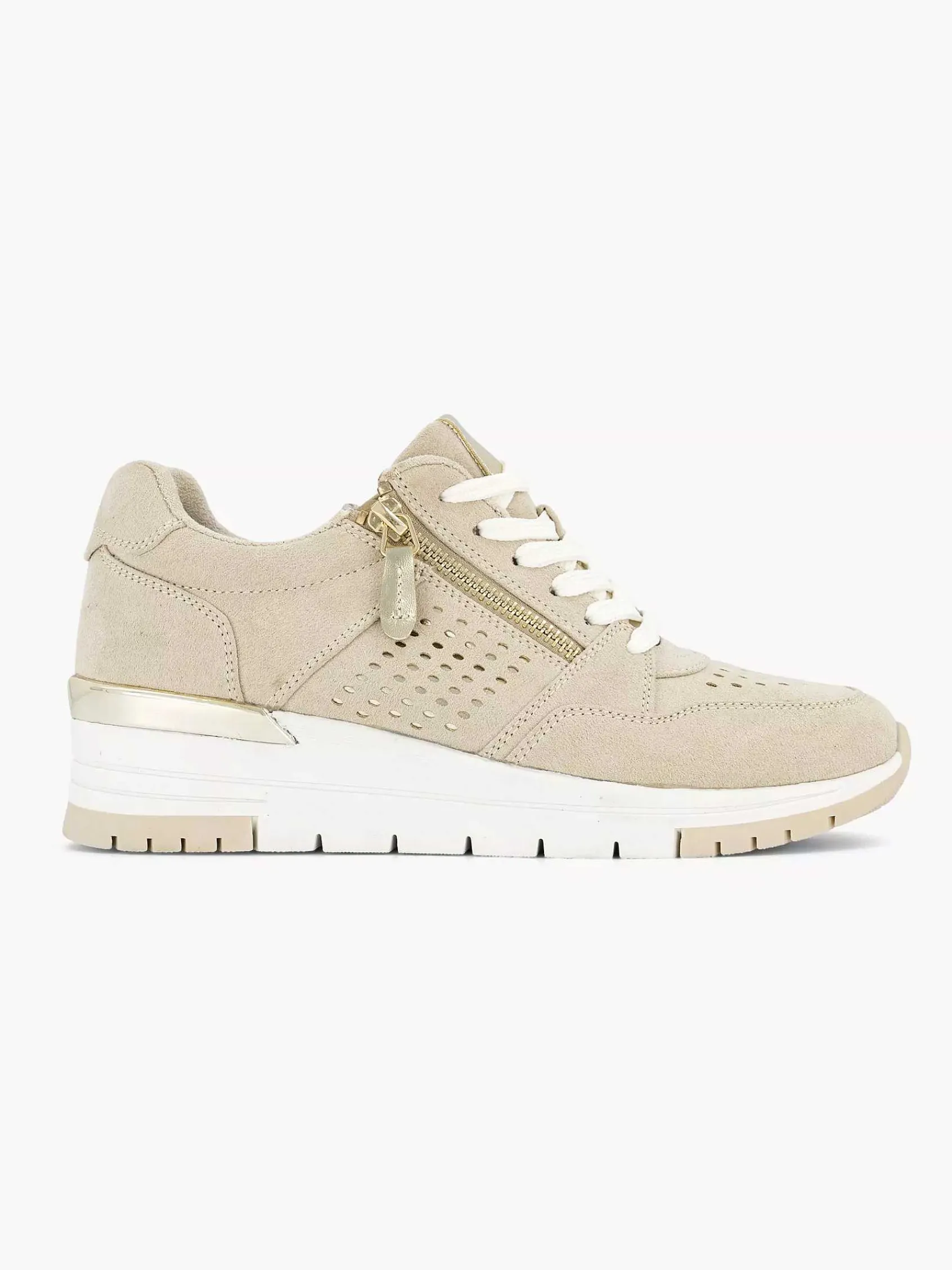 Easy Street Comfort Schoenen-Beige Sneaker Sleehak