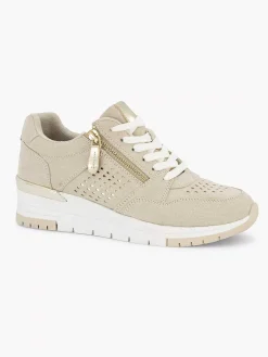 Easy Street Comfort Schoenen-Beige Sneaker Sleehak