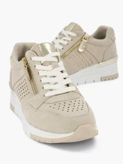 Easy Street Comfort Schoenen-Beige Sneaker Sleehak