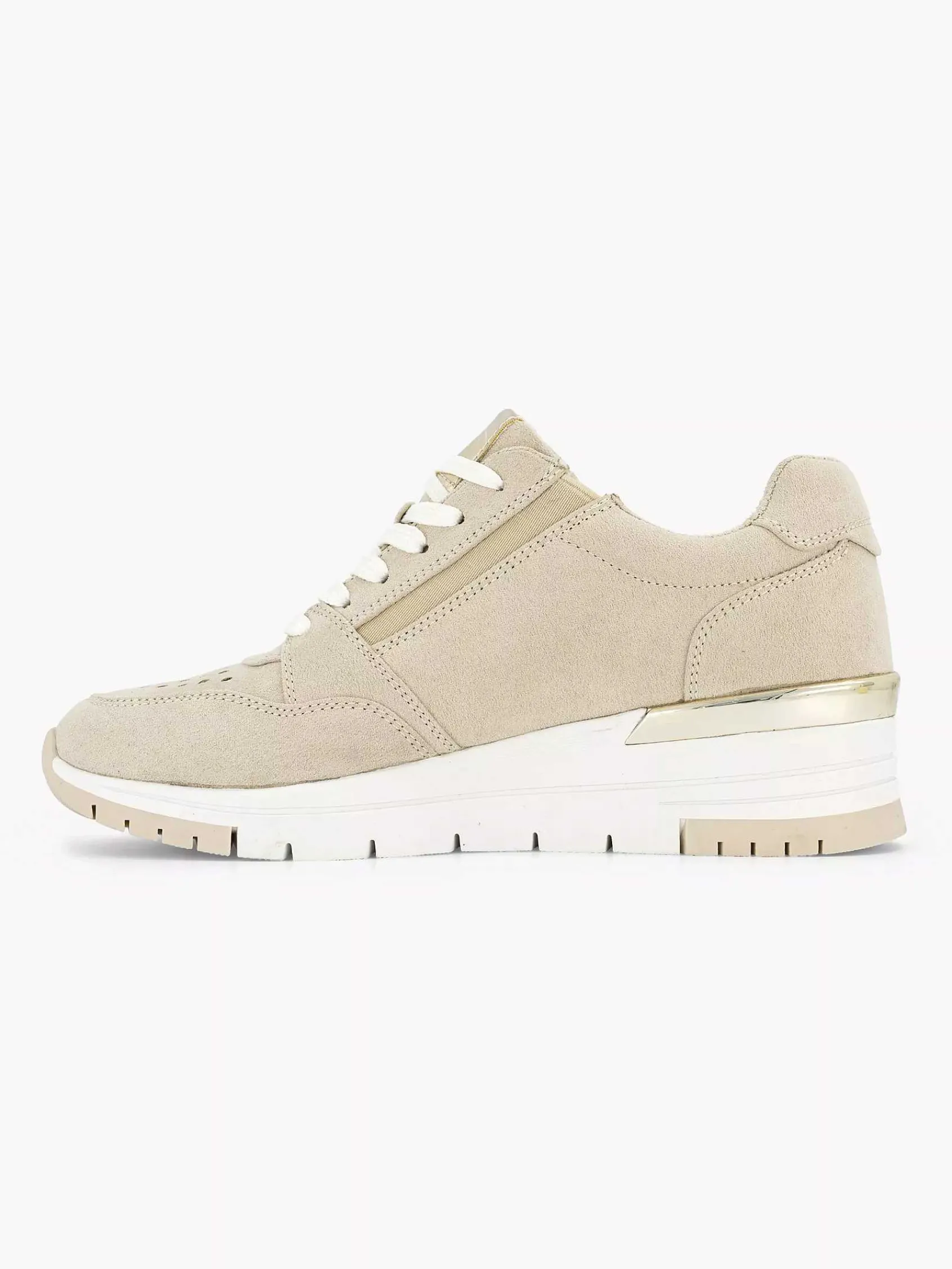 Easy Street Comfort Schoenen-Beige Sneaker Sleehak