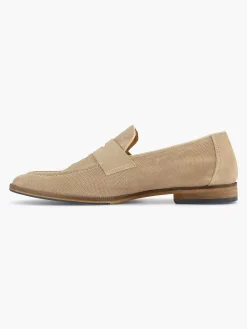AM SHOE Geklede Schoenen-Beige Suede Instapper