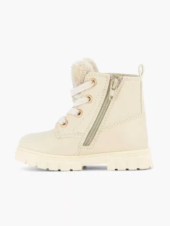 Graceland Babyschoenen-Beige Veterboot Teddy