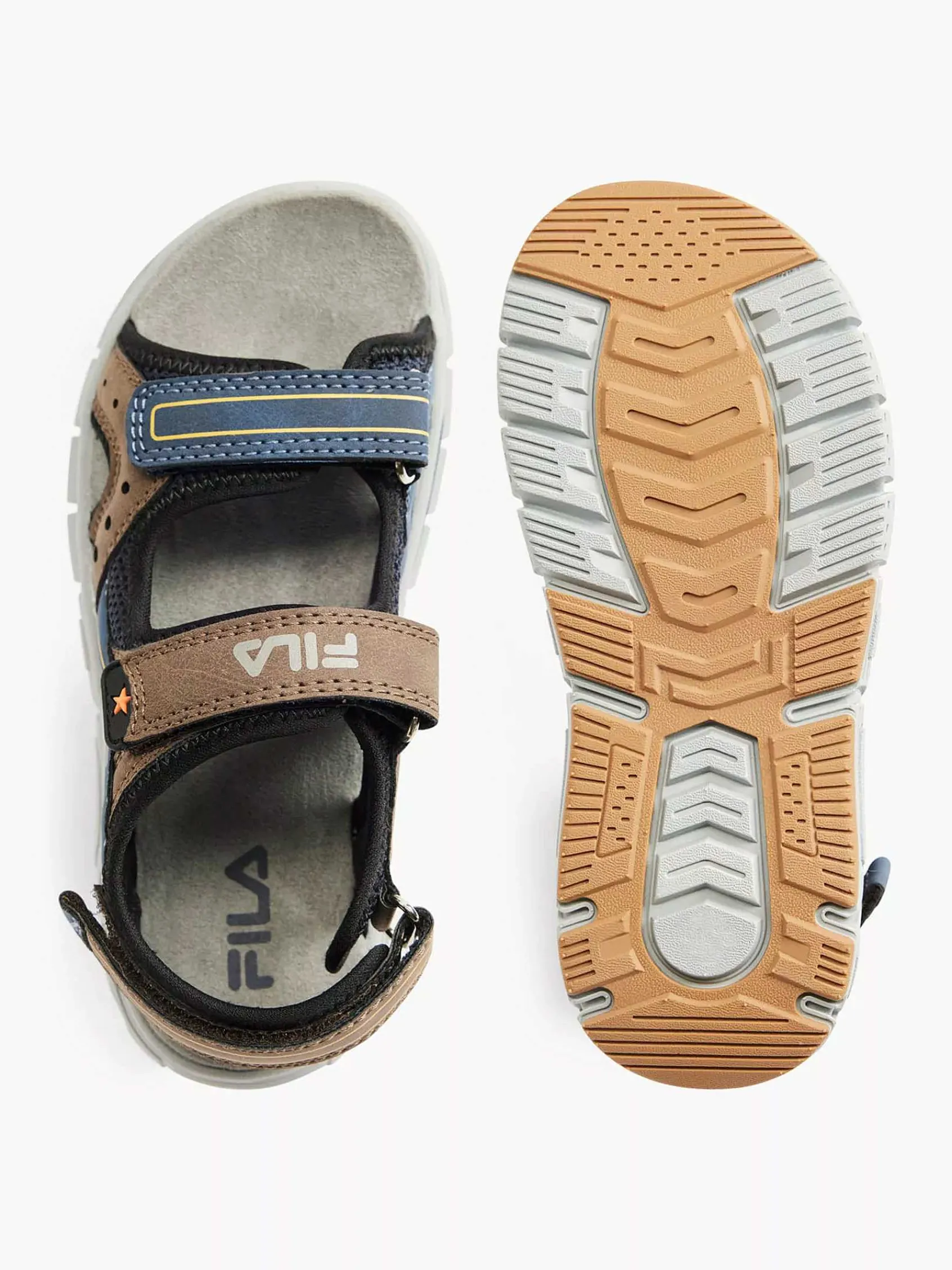 FILA Jongensschoenen-Blauw/ Bruine Sandaal