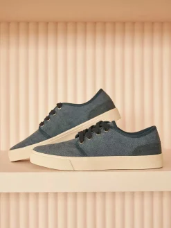 Memphis One Sneakers-Blauwe Canvas Sneaker