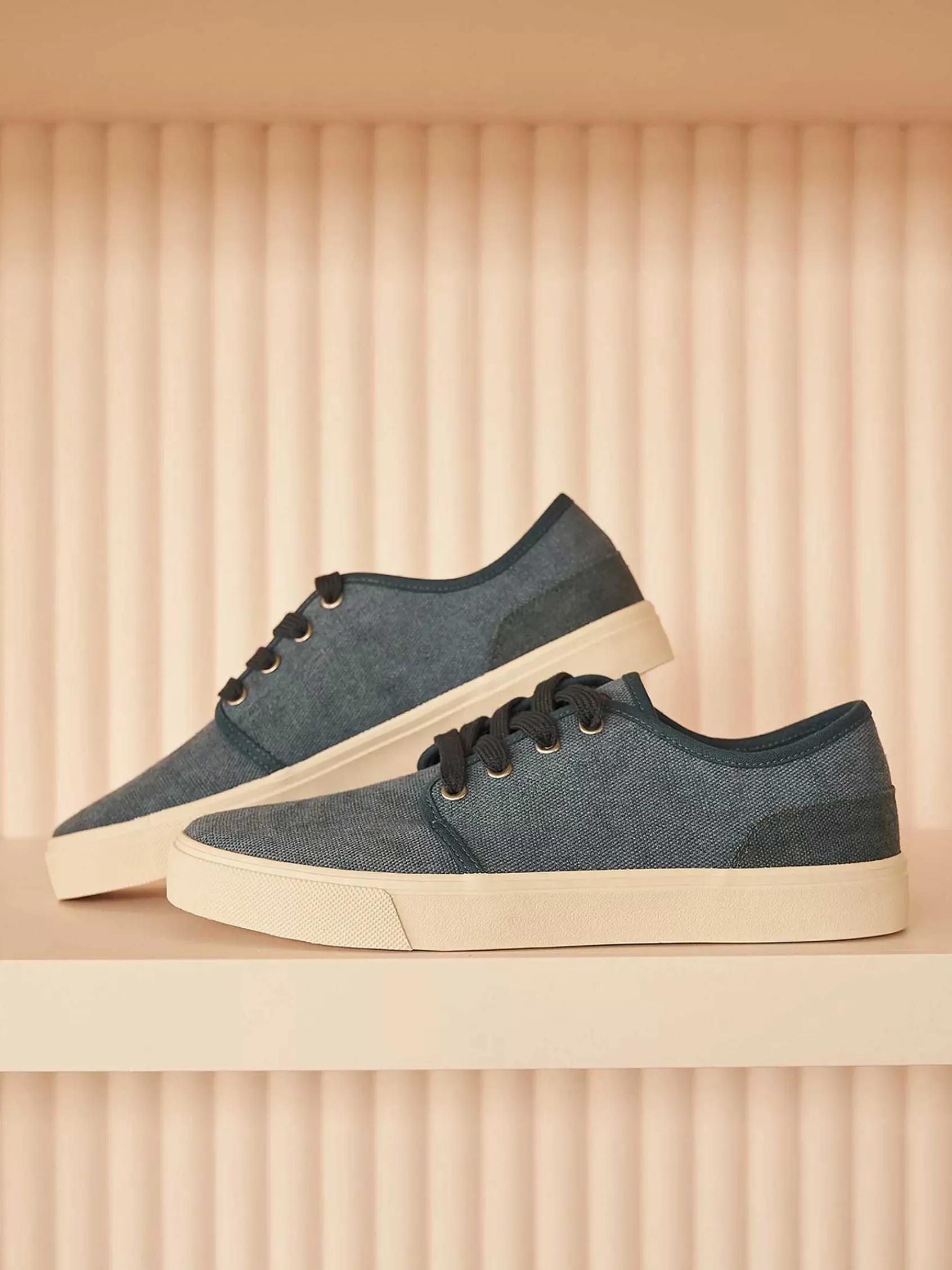 Memphis One Sneakers-Blauwe Canvas Sneaker