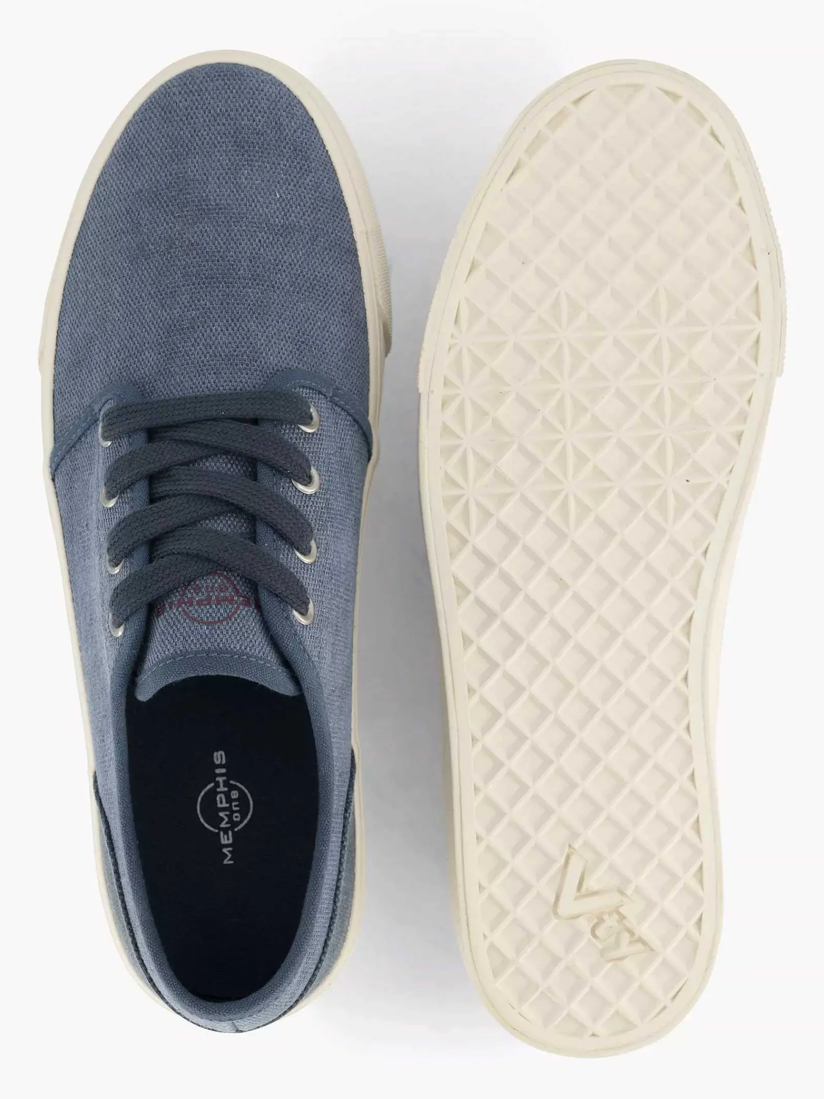 Memphis One Sneakers-Blauwe Canvas Sneaker