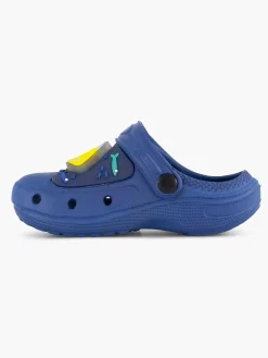 Blue Fin Babyschoenen-Blauwe Clog Lichtjes