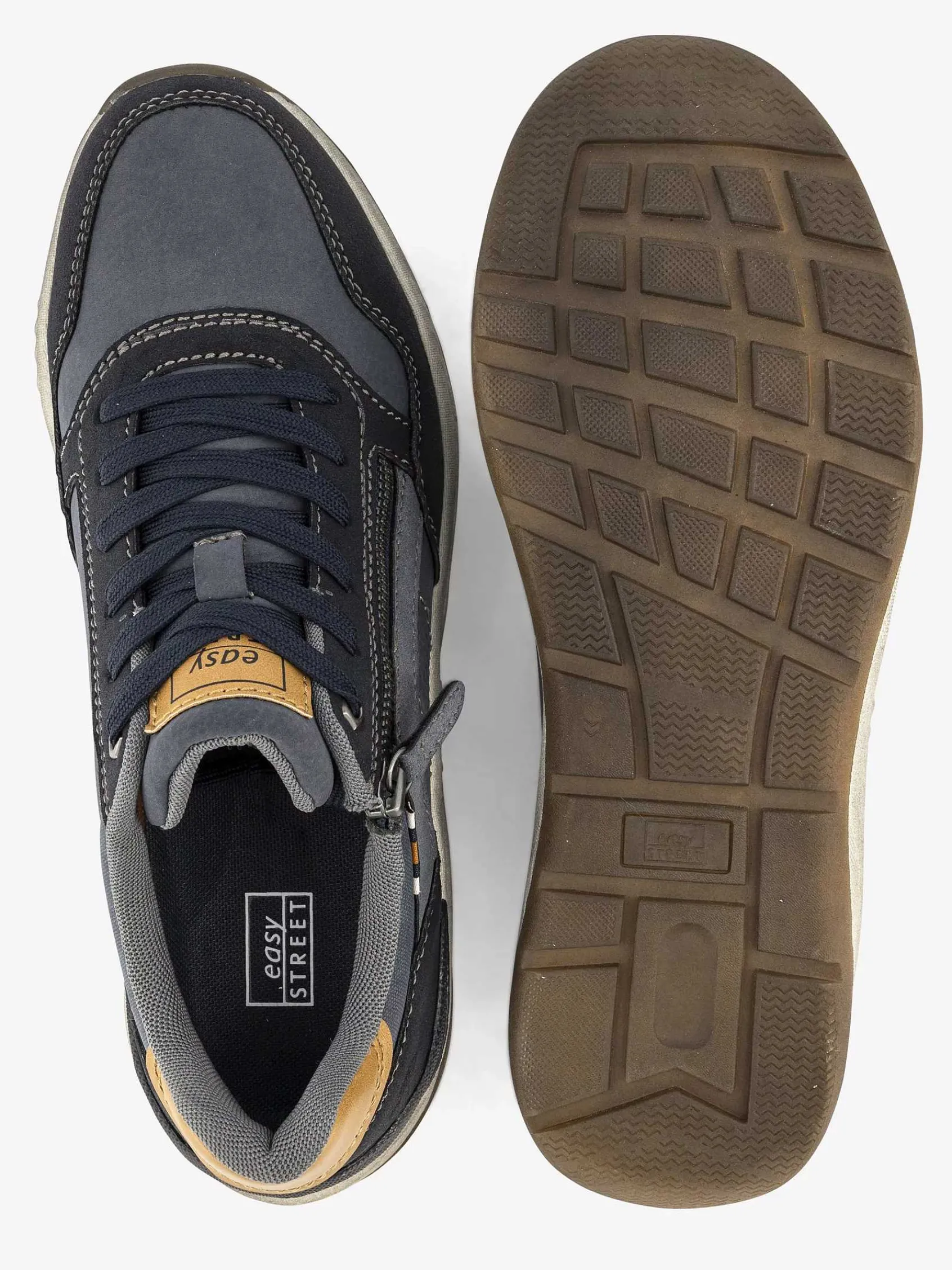 Easy Street Instappers-Blauwe Comfort Veterschoen