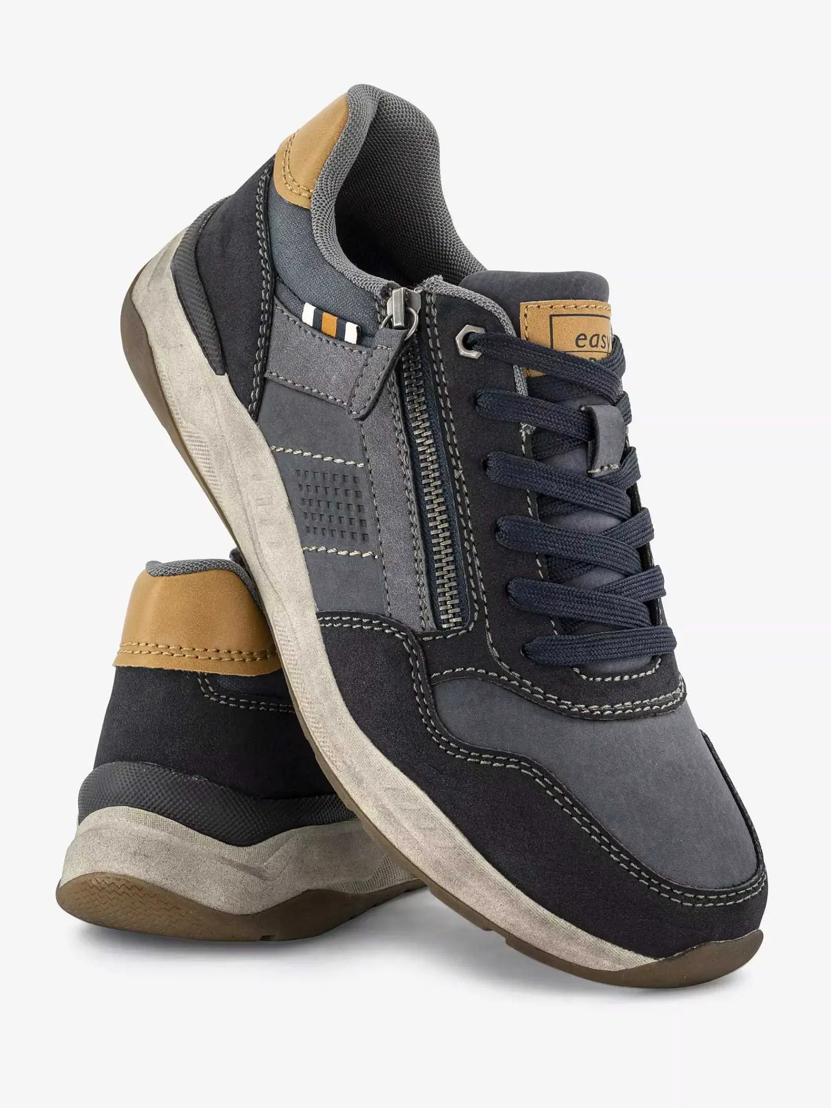 Easy Street Instappers-Blauwe Comfort Veterschoen
