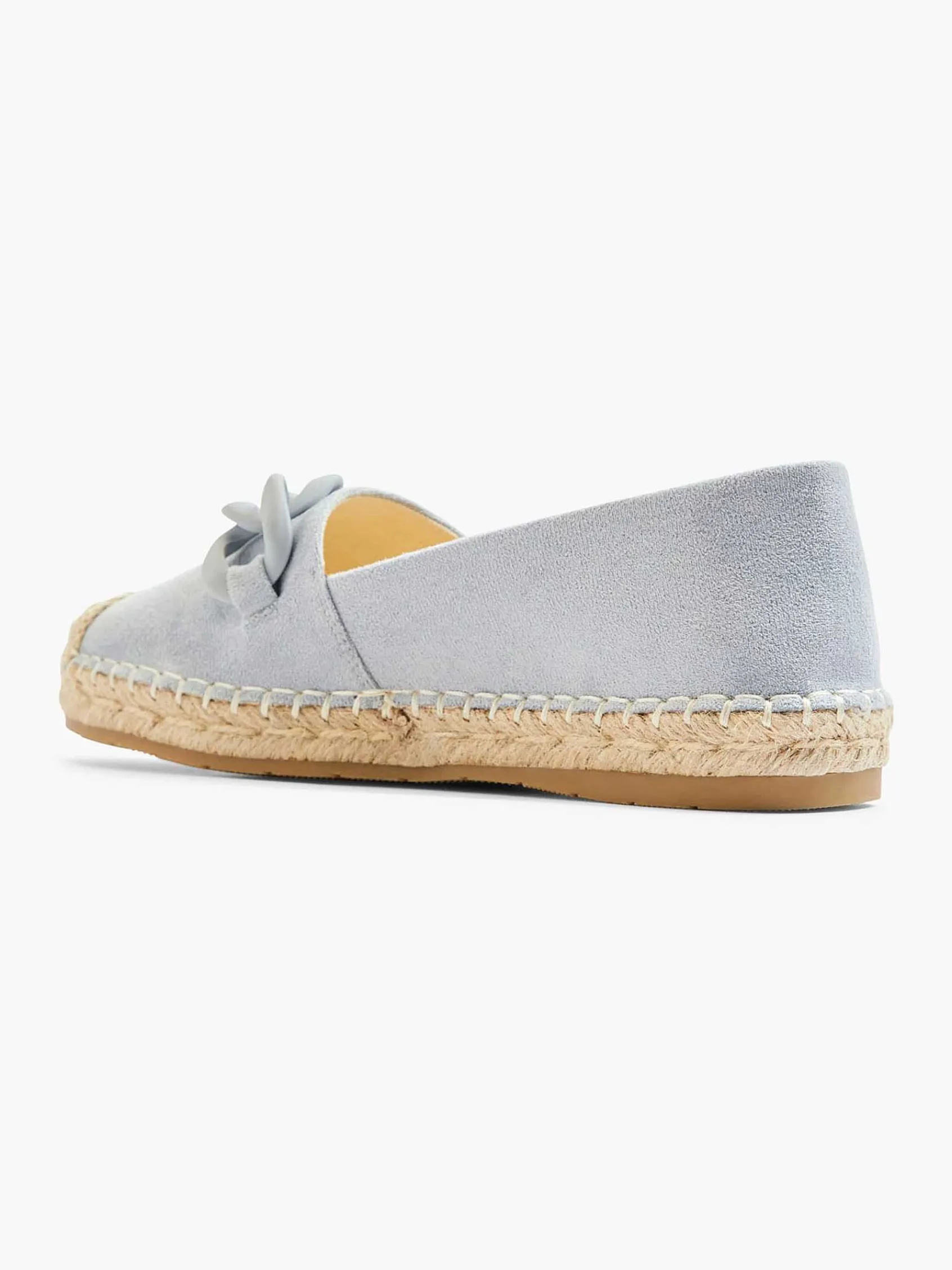 Graceland Instappers-Blauwe Espadrille Sierketting