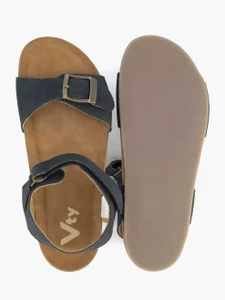 Vty Jongensschoenen-Blauwe Leren Sandaal