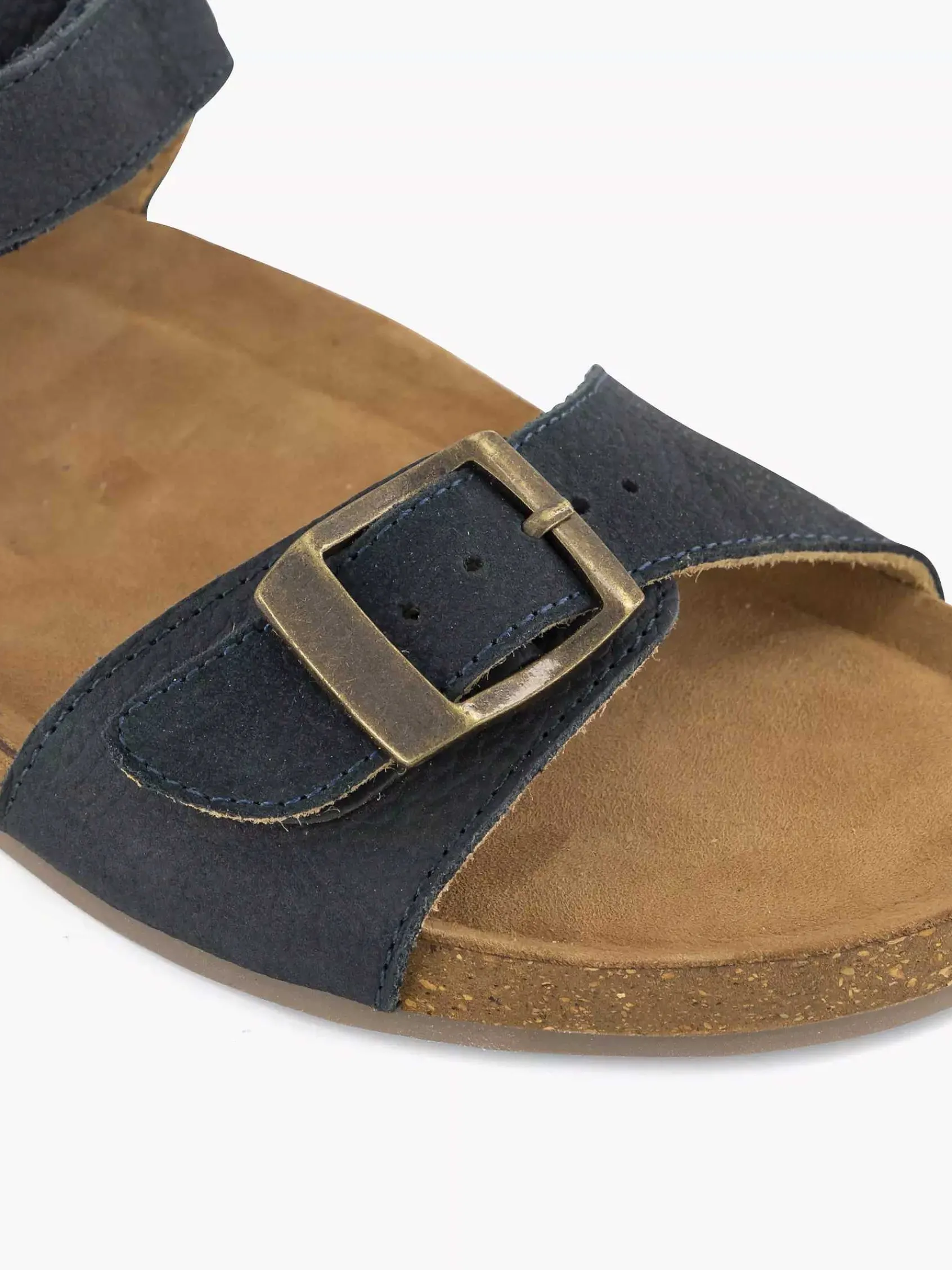 Vty Jongensschoenen-Blauwe Leren Sandaal