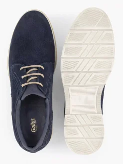 Gallus Geklede Schoenen-Blauwe Leren Veterschoen