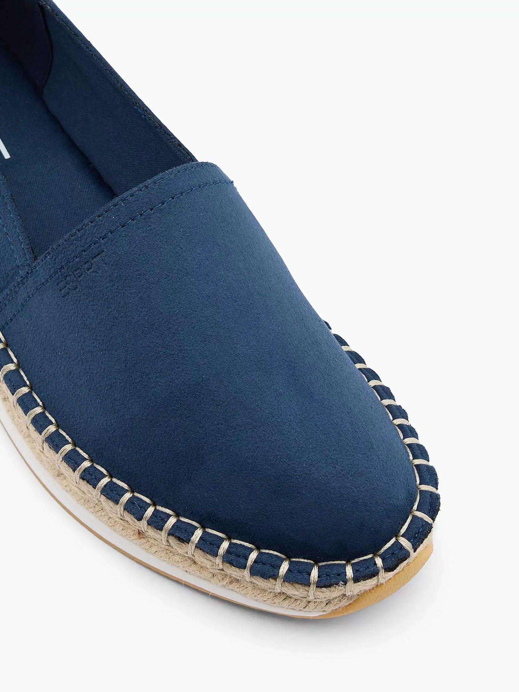 Esprit Instappers-Blauwe Platform Espadrille