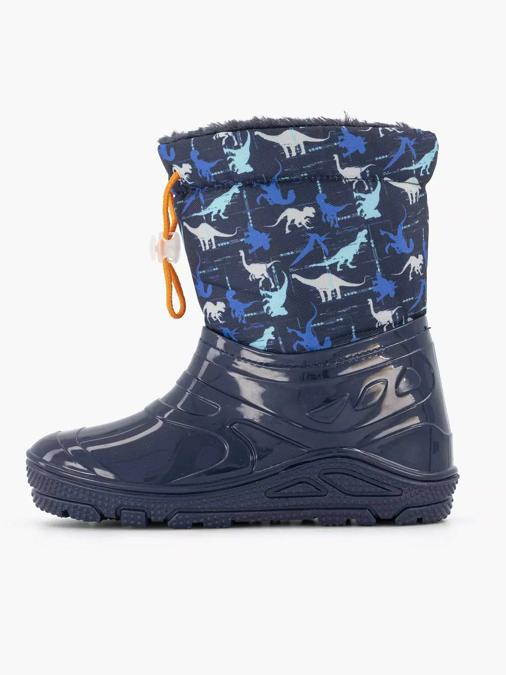 Landrover Babyschoenen-Blauwe Regenlaars Dino Gevoerd
