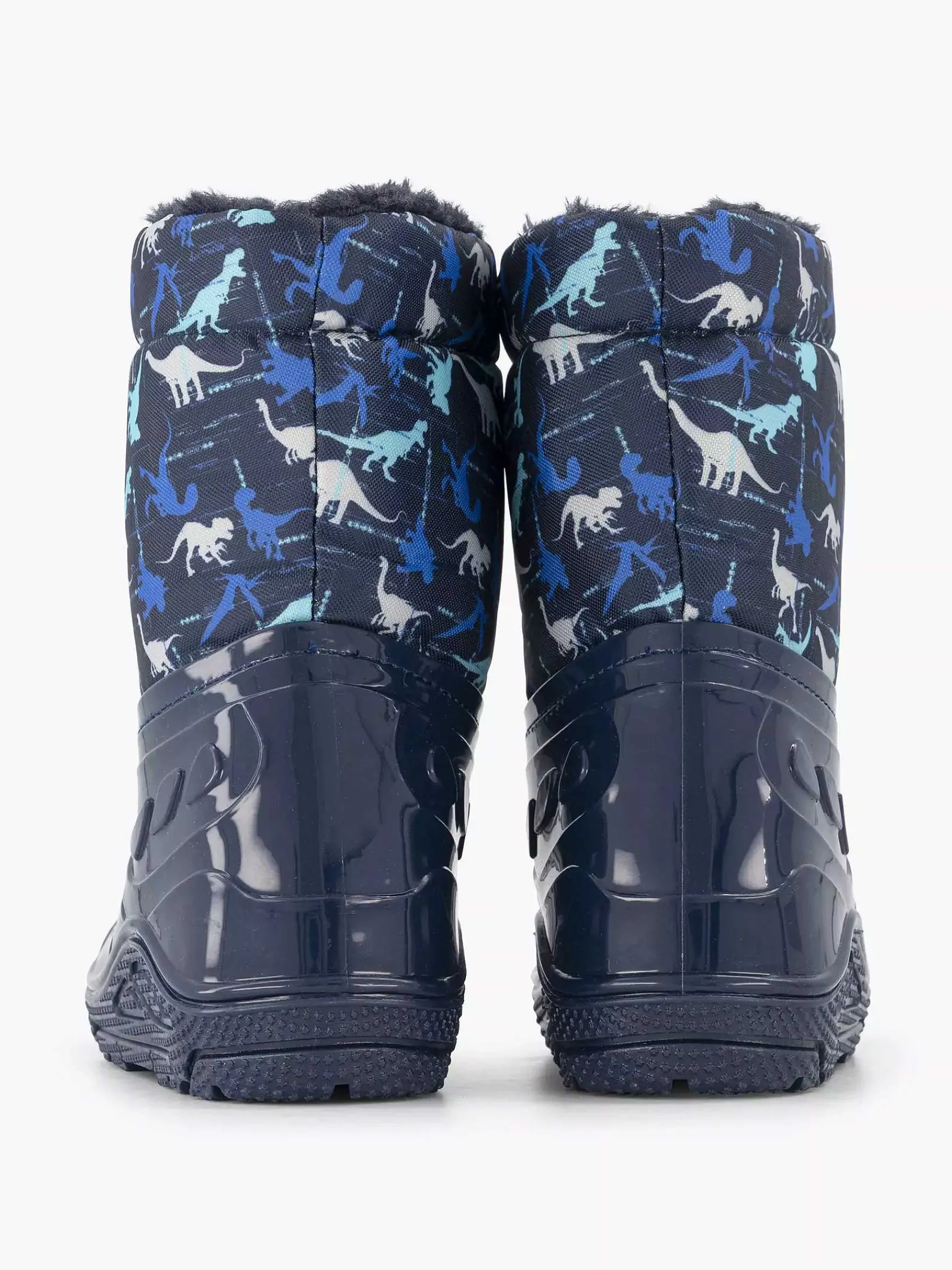 Landrover Babyschoenen-Blauwe Regenlaars Dino Gevoerd