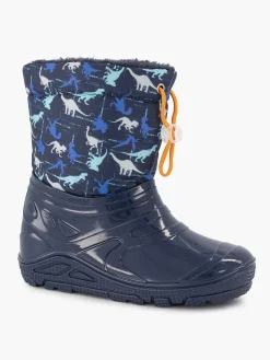 Landrover Babyschoenen-Blauwe Regenlaars Dino Gevoerd