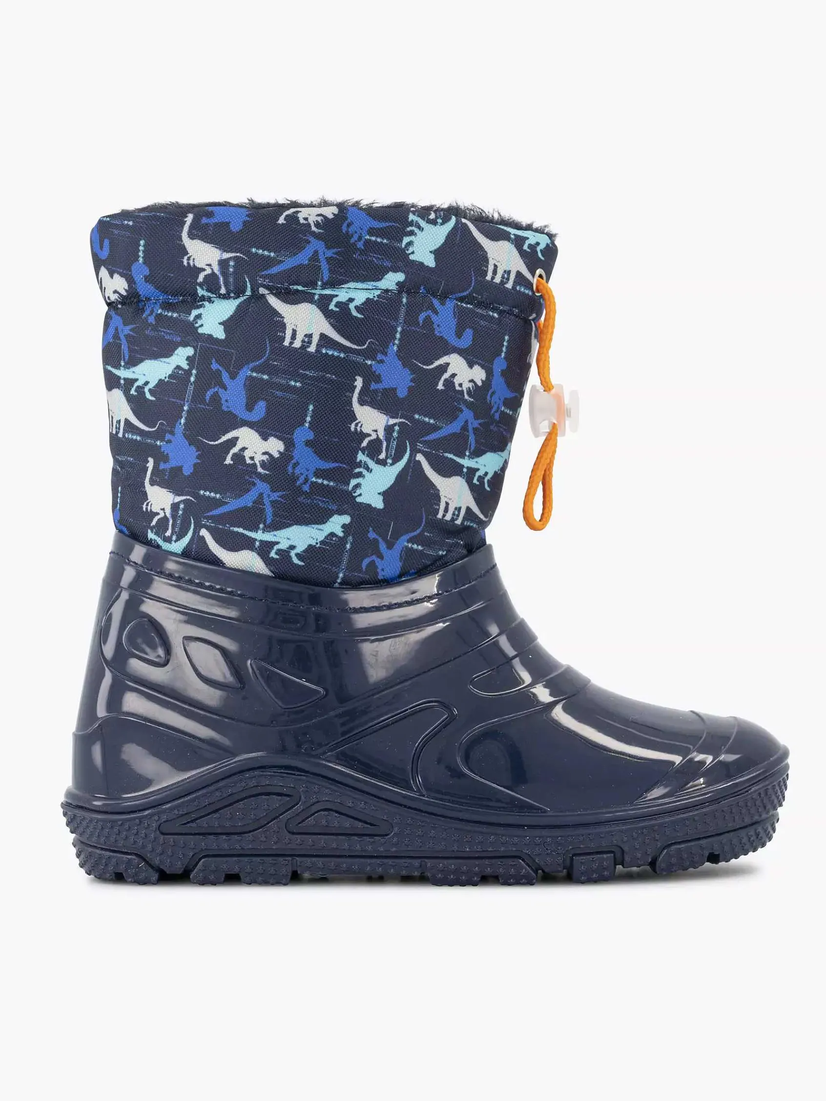 Landrover Babyschoenen-Blauwe Regenlaars Dino Gevoerd
