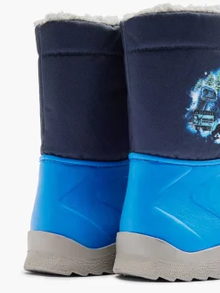 Jurassic World Babyschoenen-Blauwe Regenlaars Dino Gevoerd