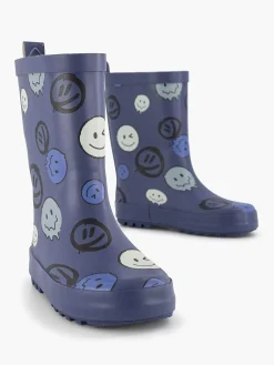 Landrover Jongensschoenen-Blauwe Regenlaars Smiley