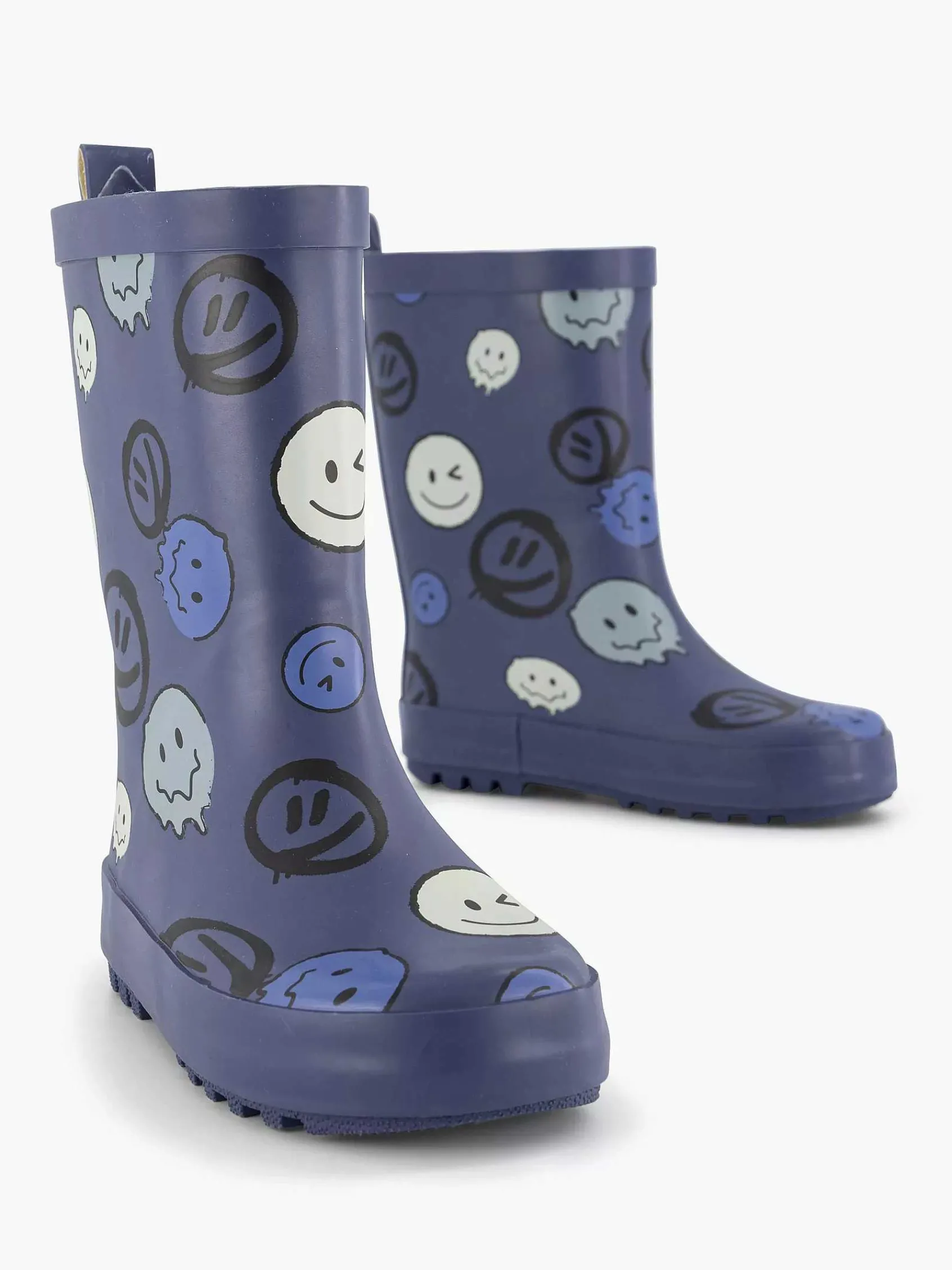 Landrover Jongensschoenen-Blauwe Regenlaars Smiley