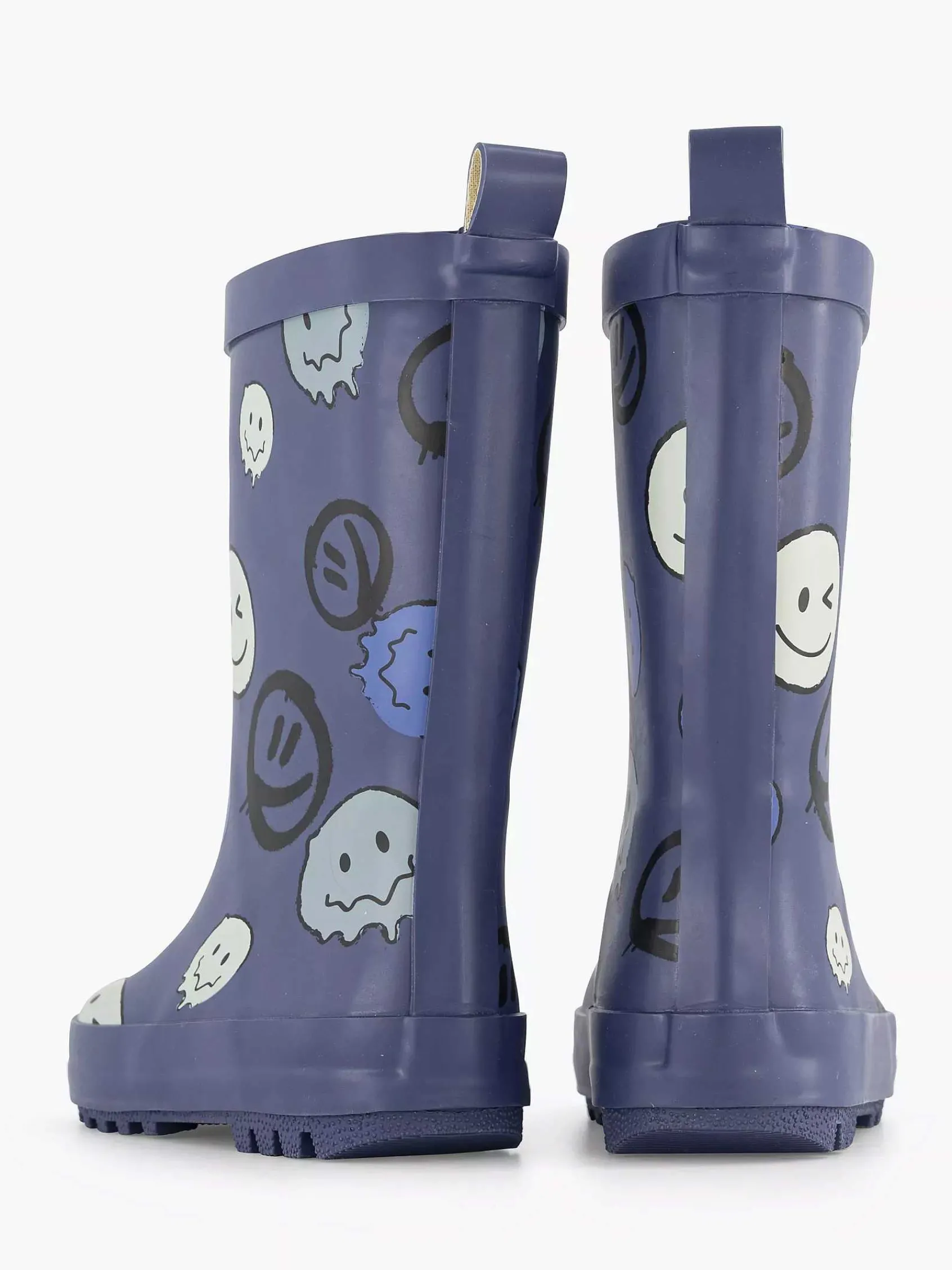 Landrover Jongensschoenen-Blauwe Regenlaars Smiley