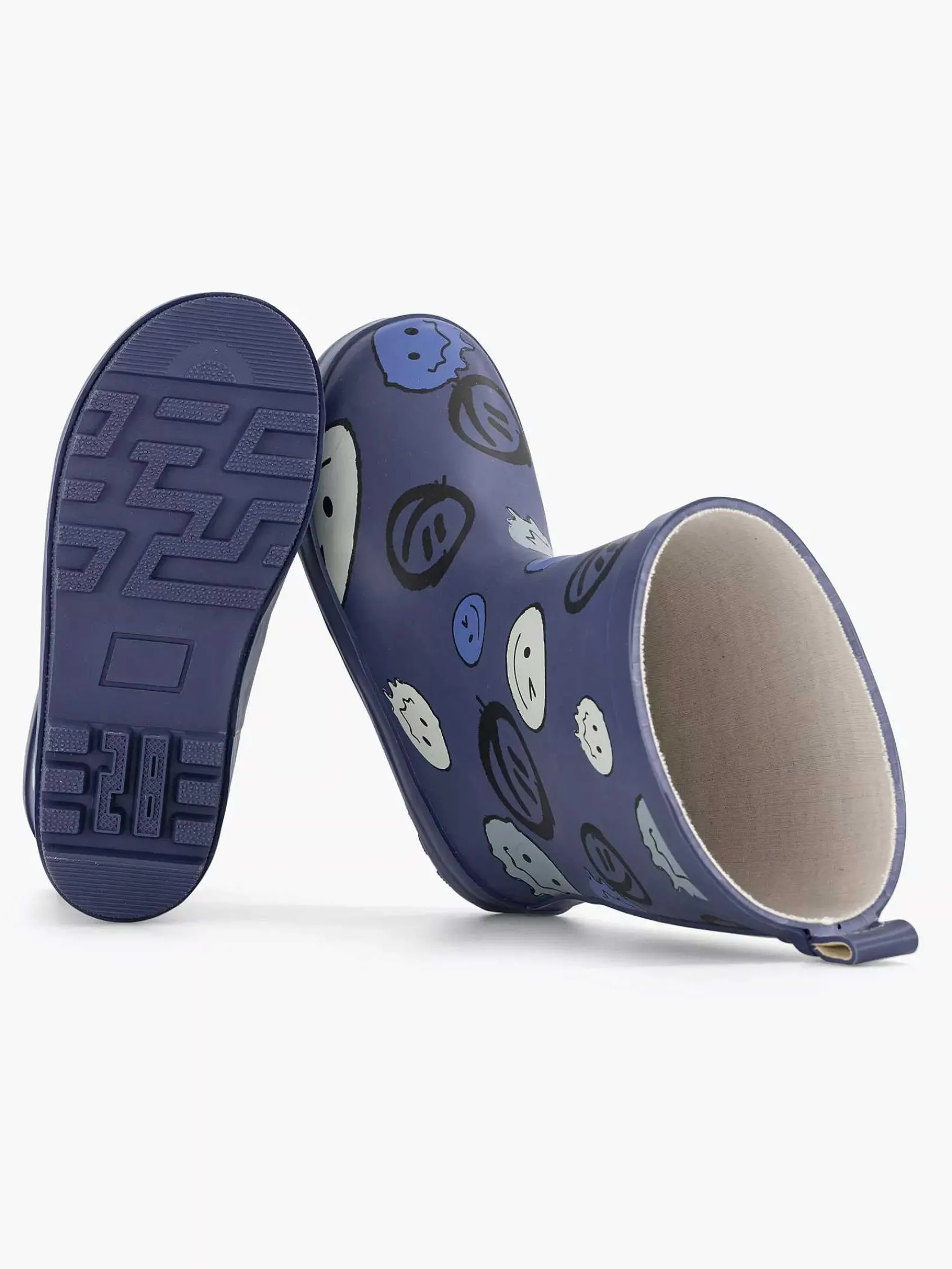 Landrover Jongensschoenen-Blauwe Regenlaars Smiley