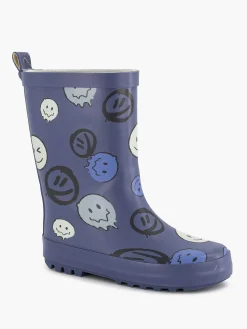 Landrover Jongensschoenen-Blauwe Regenlaars Smiley