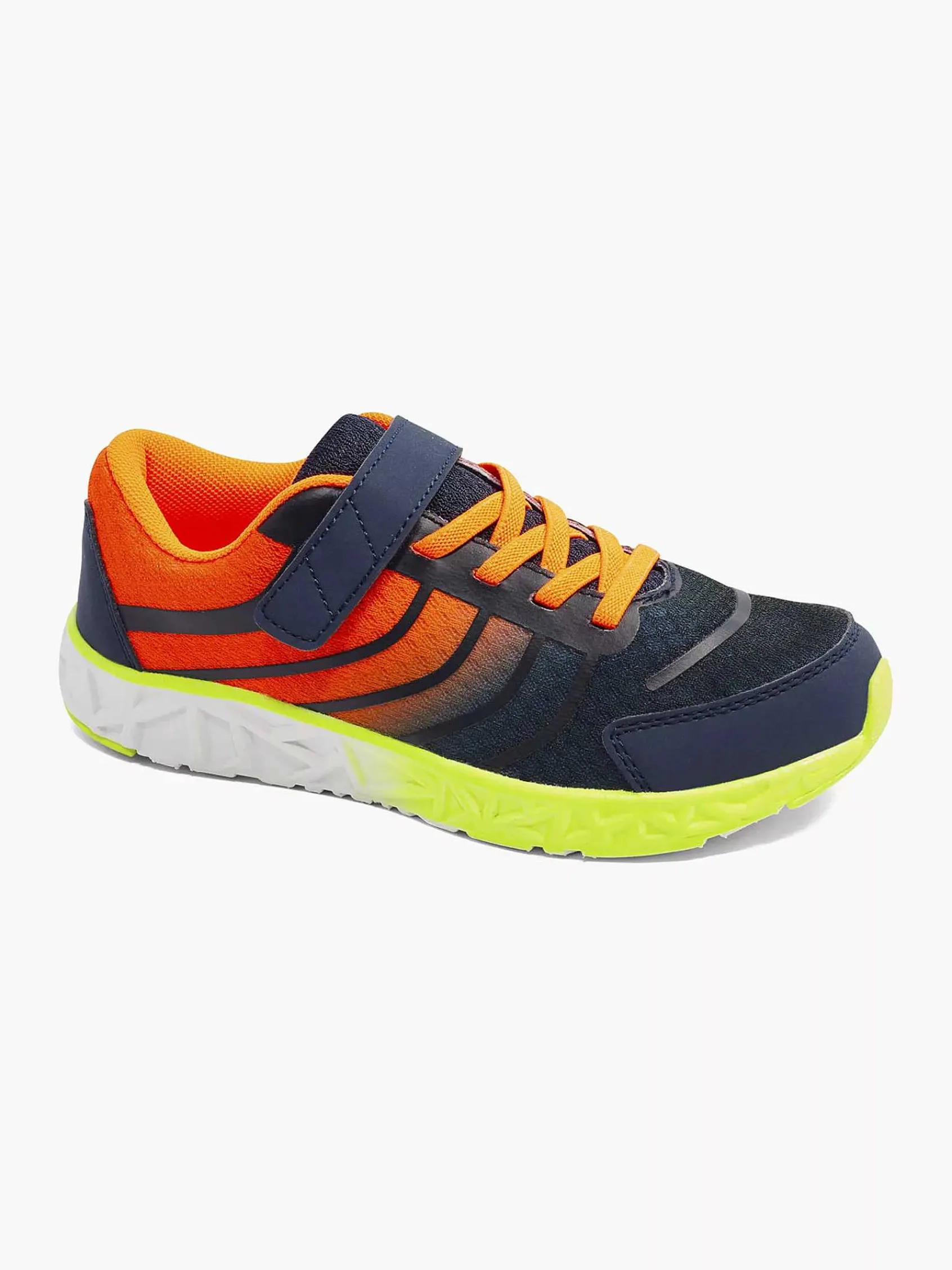Vty Jongensschoenen-Blauwe Sneaker Elastische Veter