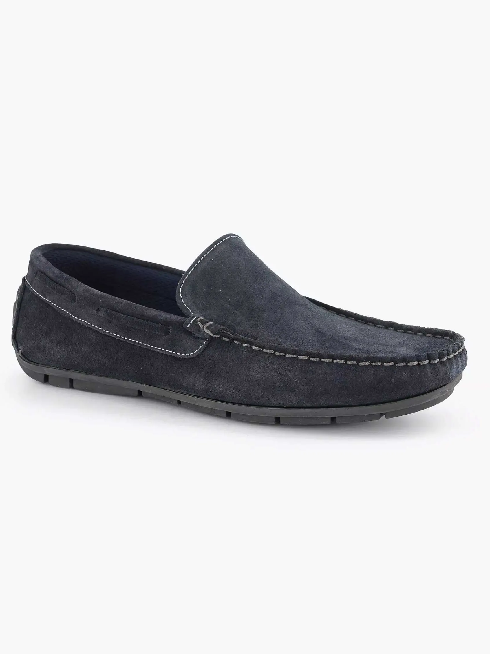 Easy Street Instappers-Blauwe Suede Comfort Instapper