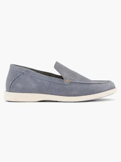 Memphis One Instappers-Blauwe Suede Loafer