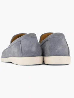 Memphis One Instappers-Blauwe Suede Loafer