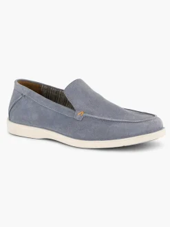Memphis One Instappers-Blauwe Suede Loafer