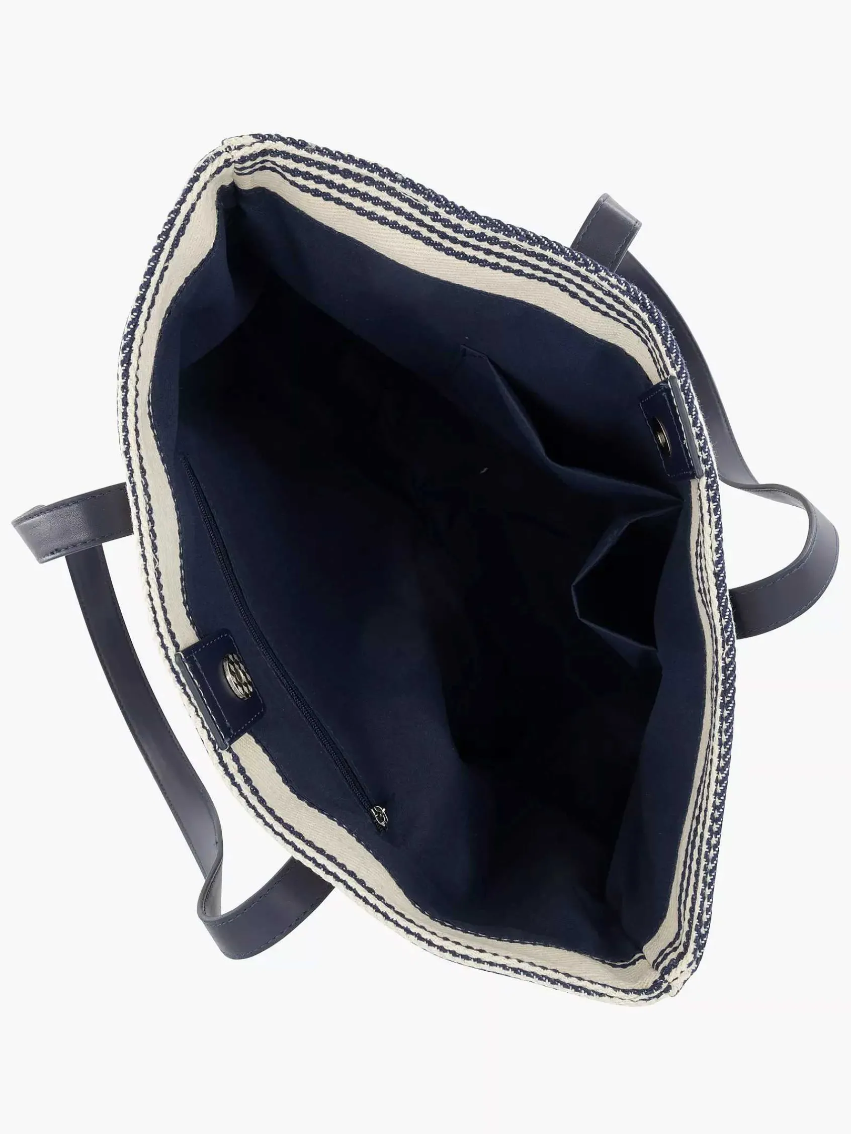 Graceland Online Exclusive Accessoires-Blauw/ Witte Strandtas