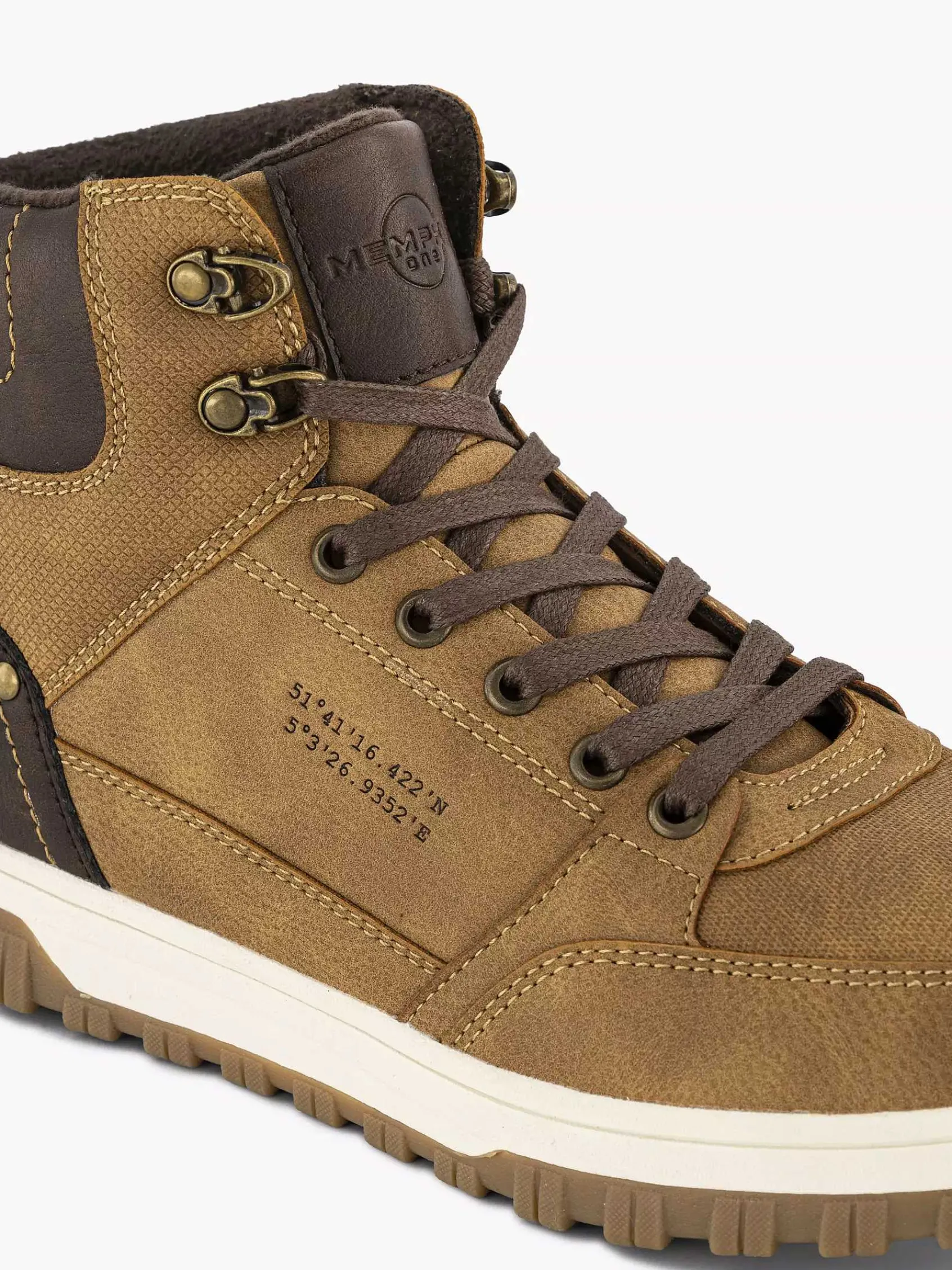 Memphis One Sneakers-Bruine Hoge Sneaker