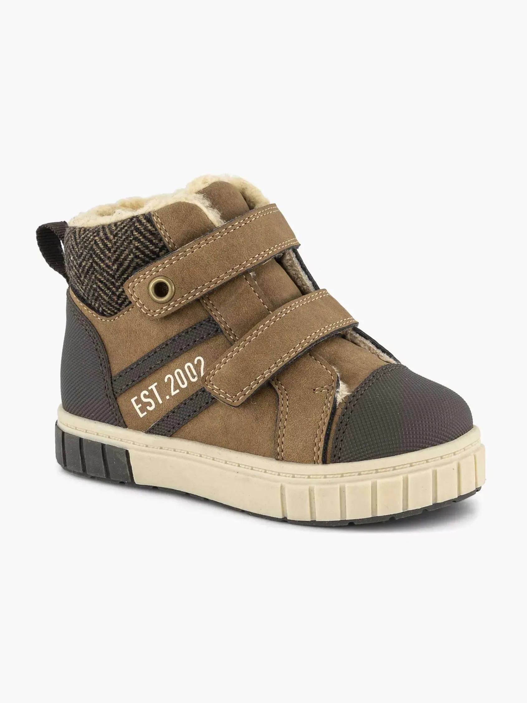 Vty Jongensschoenen-Bruine Hoge Sneaker