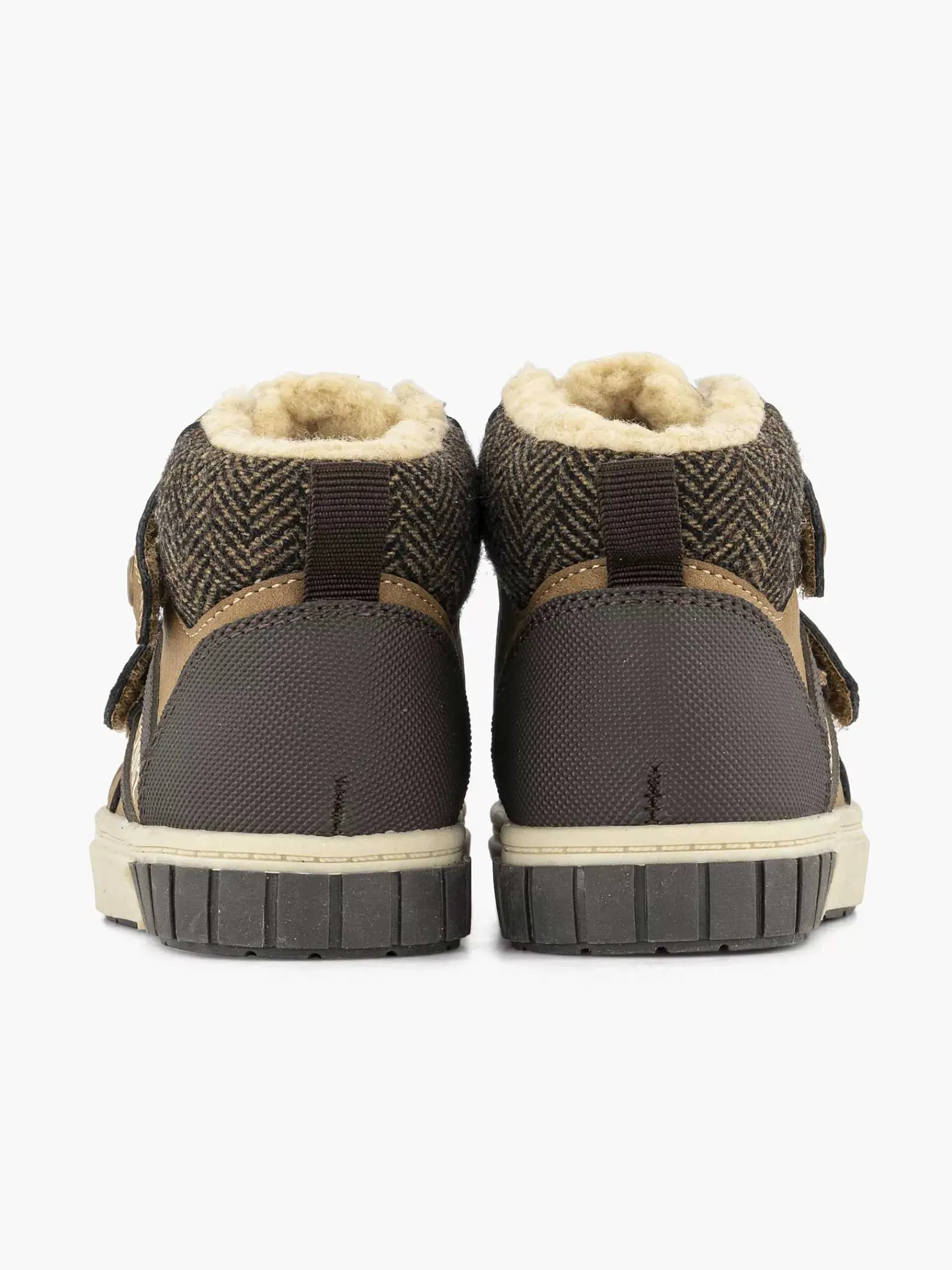 Vty Jongensschoenen-Bruine Hoge Sneaker