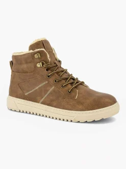 Vty Jongensschoenen-Bruine Hoge Sneaker