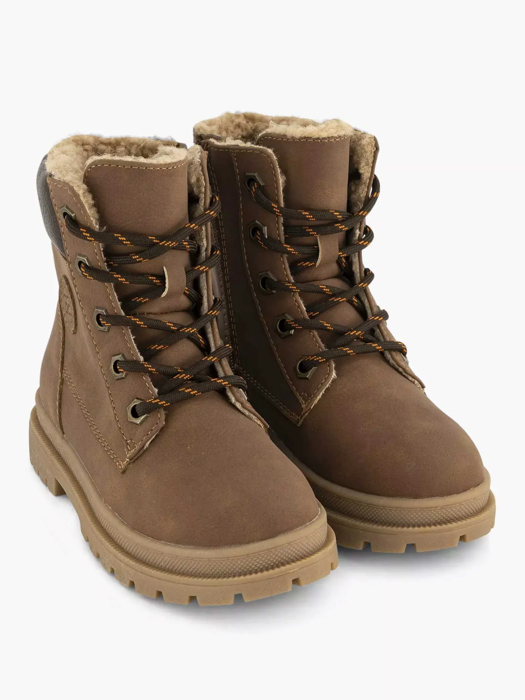 Vty Jongensschoenen-Bruine Hoge Veterboot