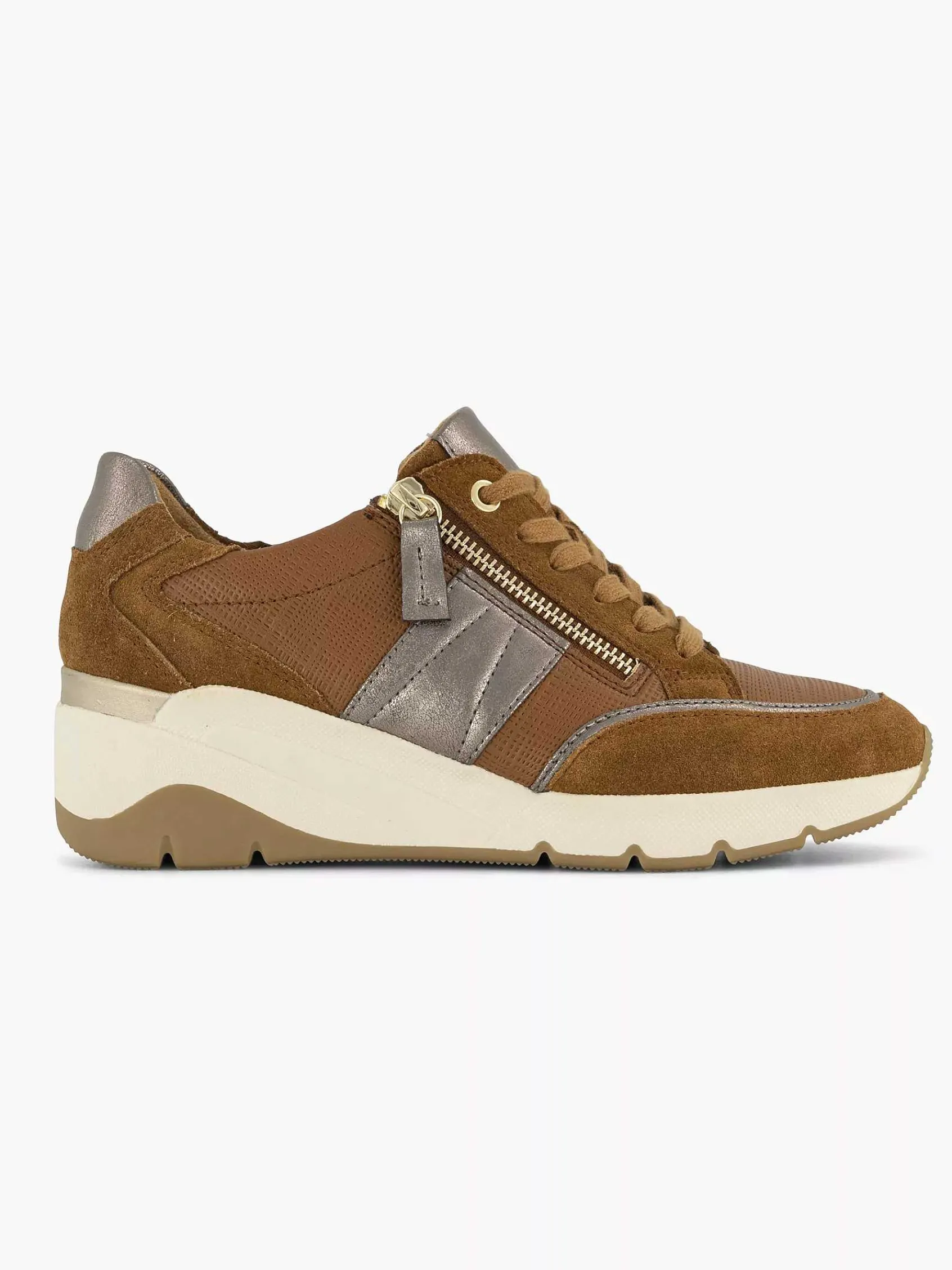 Medicus Comfort Schoenen-Bruine Leren Comfort Sneaker