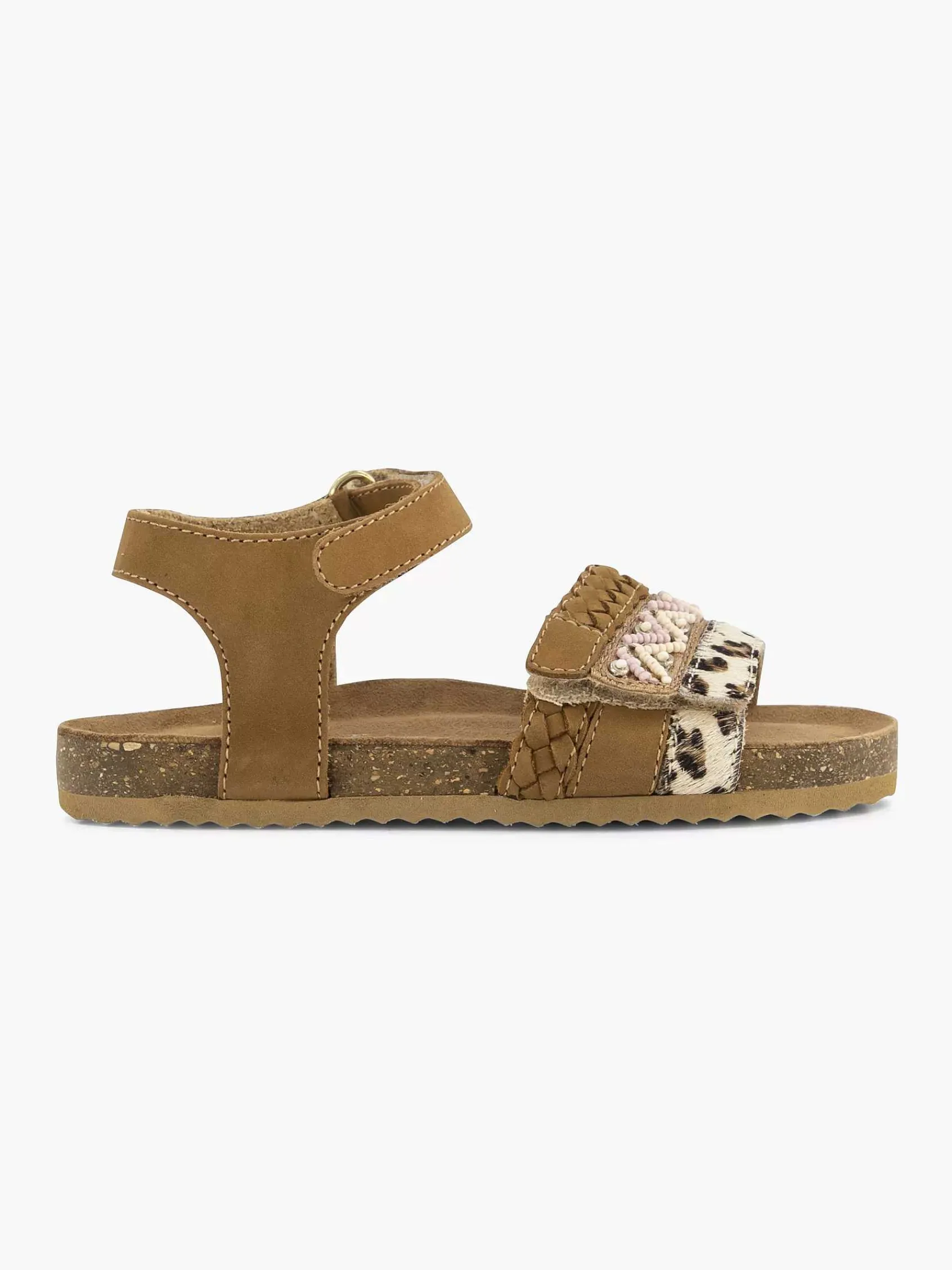 Limelight girl Jongensschoenen-Bruine Leren Sandalen Panterprint