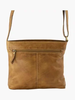 5th Avenue Online Exclusive Accessoires-Bruine Leren Schoudertas