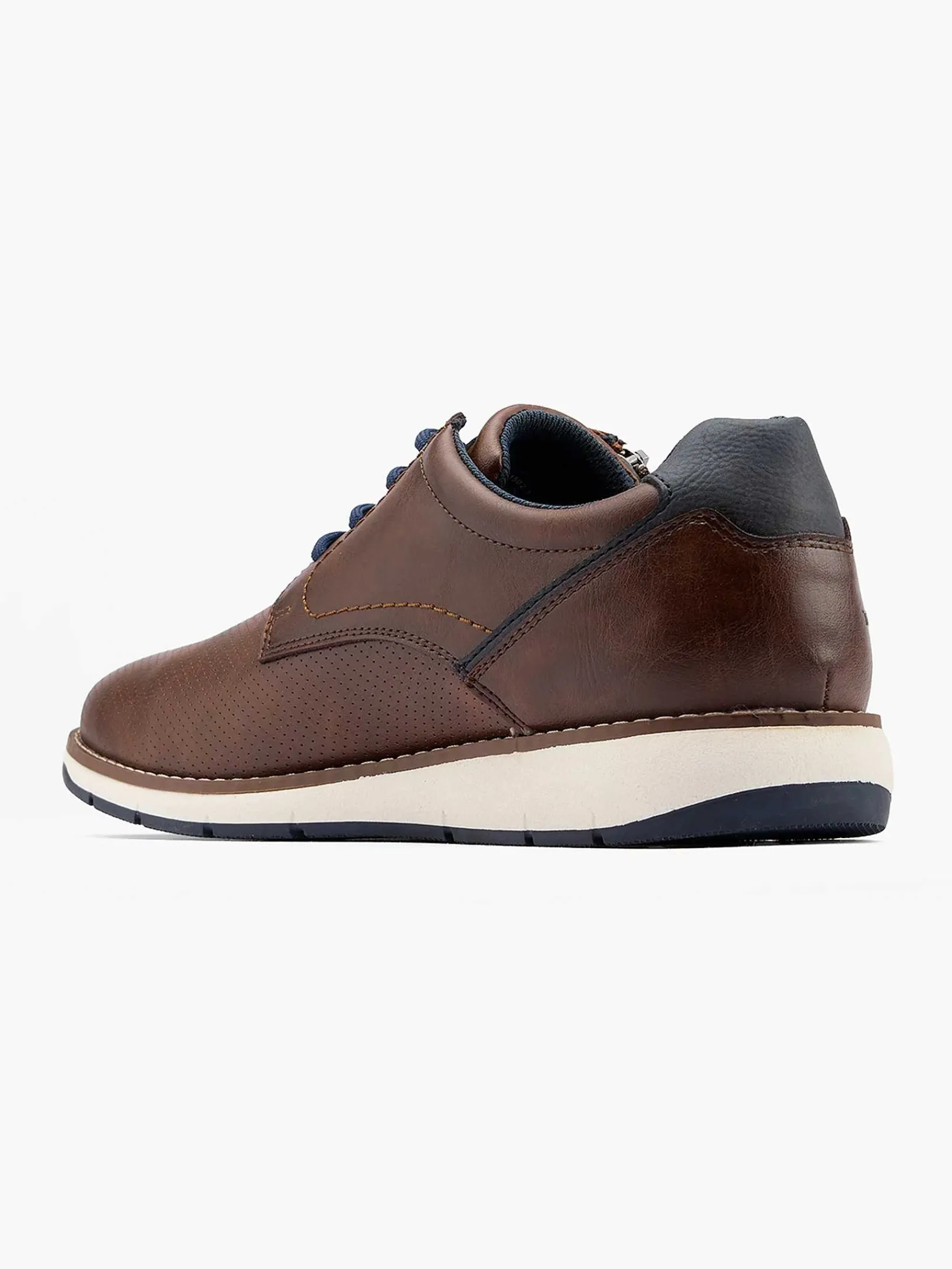 TOM TAILOR Sneakers-Bruine Leren Sneaker