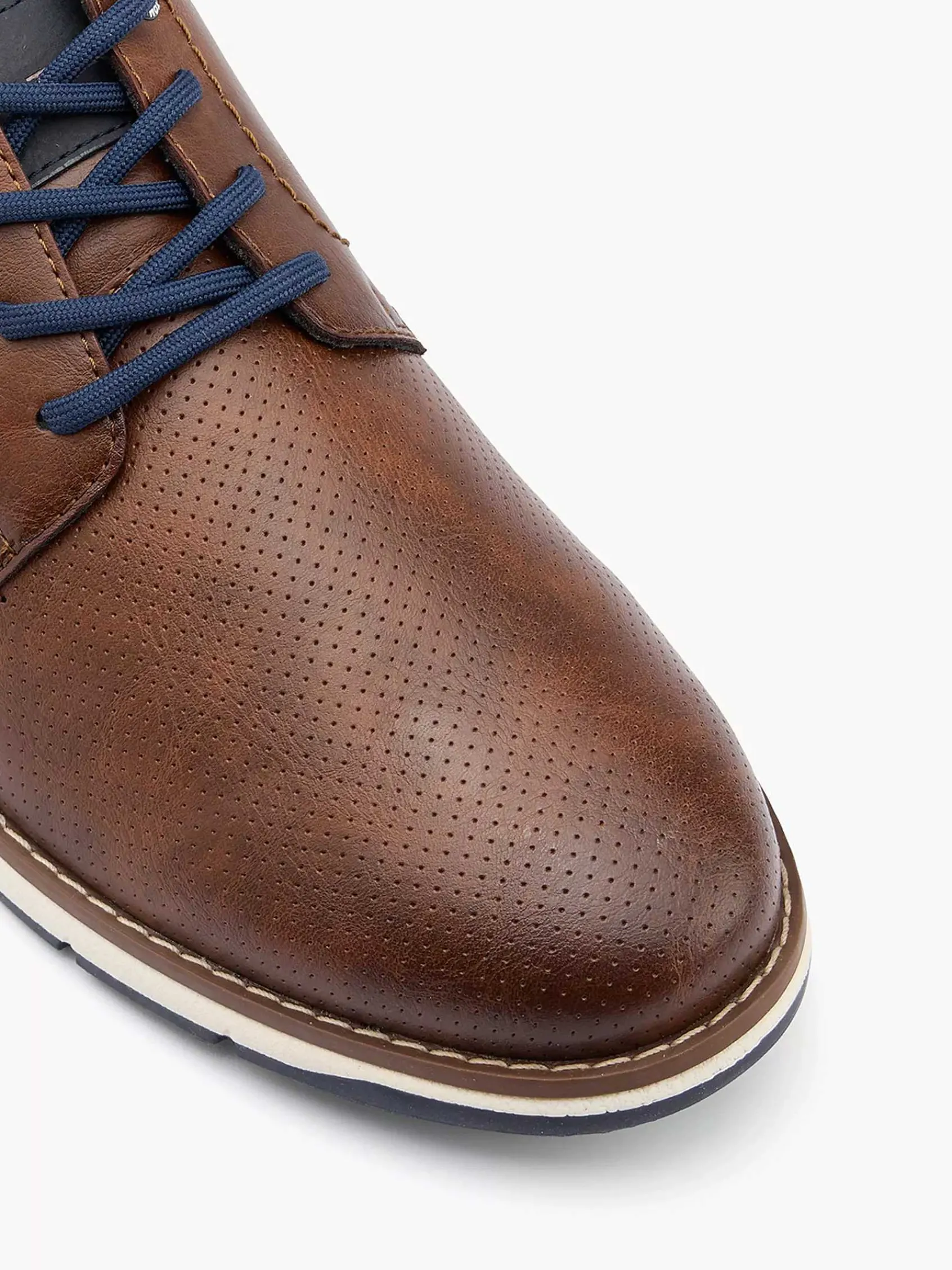 TOM TAILOR Sneakers-Bruine Leren Sneaker